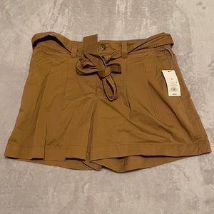 Khaki Shorts with Detachable Belt, Kind of Flare and Vintage with Stretch